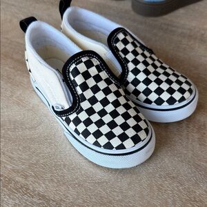 Vans Toddler Slip-On Checkerboard Sneakers - Black & White
